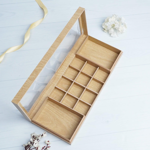 Caja de madera para almacenar frutos secos, organizador de vajilla, accesorios de decoración para el hogar, ideal para regalos. - Product Image 5
