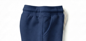 Pantalon de survêtement bleu marine pour homme, cordon de serrage, taille élastique, poches latérales, tricoté, poids moyen, décontracté, pour l'automne - Product Image 5
