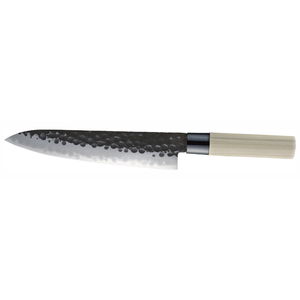 Couteaux de chef, lame de 240 mm, motif Damas, outils de découpe de cuisine avec manche en bois dur foncé pour trancher la viande et hacher les légumes - Product Image 2