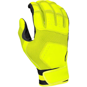 MADNI LEATHER INDUSTRIES Leather/PU <b>Baseball</b> Batting <b>Gloves</b>-Eco-Friendly Wrist Support Hook Loop Closure Adult Sizes S-XXL - Product Image 5