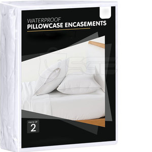 Protector de Almohada Rectangular Liso de Fábrica al por Mayor, Reutilizable, Duradero, Impermeable, con Cierre de Cremallera Seguro, para Hogar y Hotel - Product Image 6