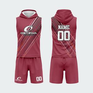 Uniforme de football américain 7 contre 7 personnalisé avec impression sur le devant, à capuche, sans manches, unisexe, séchage rapide, respirant, antibactérien, 100% coton - Product Image 1