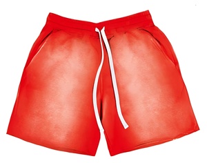 polyester cotton <b>Men's</b> Vintage Acid Wash <b>Shorts</b> Custom Street Wear Sun Faded Distressed Embroidery <b>Patch</b> Solid Casual <b>Men</b> <b>Shorts</b> - Product Image 1