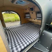 Remorque de camping tout-terrain robuste, légère, avec cuisine extérieure pour les voyages de camping en plein air