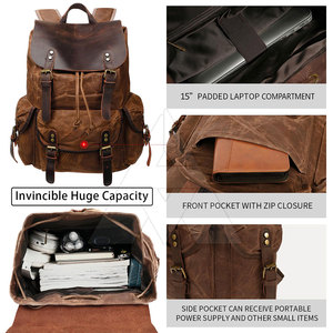 New Arrival Light Weight Leather <b>Backpacks</b> Customized Size & Logo Wholesale Leather <b>Backpacks</b> - Product Image 4