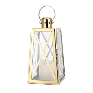 Simple Brass Metal Candle <b>Lantern</b> With Gold Finished For Home Ramadan Eid Decoration <b>Vintage</b> <b>Lanterns</b> Wholesale Supplier - Product Image 3