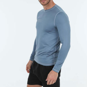 Fighting Training Wear Best Men Rash Guard / Low Moq Custom Printing Logo Men Rash Guard With Custom Packing Cheap Price - Product Image 2