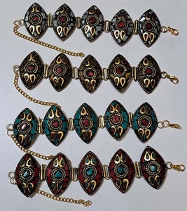 Mosaic Beads Work Boho Fashion Metal <b>Bracelets</b> Women Multi Color Available at Best Price From India GC-BR-198 - Product Image 1