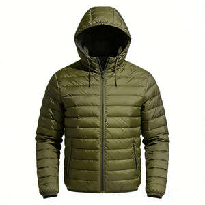 Bulk Hooded Embroidery Down <b>Jacket</b> Polyester Lining <b>Packable</b> Puffer <b>Jacket</b> Custom Logo Fast Delivery - Product Image 5
