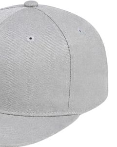 Customized Light Grey <b>Flat</b> Brim Snapback <b>Cap</b> For Men Women Adjustable Cotton Baseball Hat Casual Streetwear Premium Quality - Product Image 4