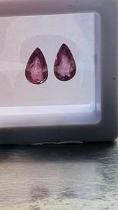 Turmalina Rosa Intenso Corte Pera Facetado, Par a Juego, Piedras Preciosas Naturales para Diseños de Anillos y Colgantes, Selección Premium al por Mayor - Product Image 5