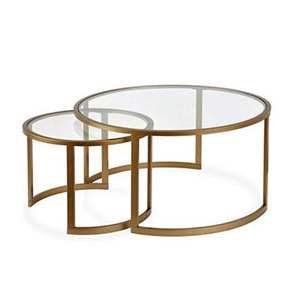 Mesa de Centro Moderna de Gran Tamaño, Metal Dorado, Chapado en Oro de Alta Calidad, Textura Martillada, Muebles para el Hogar de Alta Calidad - Product Image 4