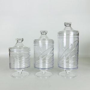 Boîte de conservation alimentaire hermétique en acrylique doré Jack Worth avec couvercle, pot à bonbons pour cuisine et garde-manger - Product Image 4