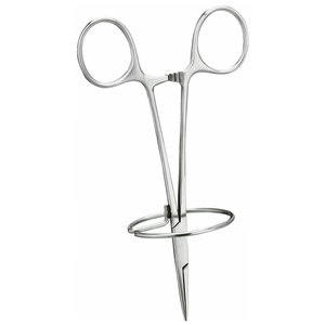 Holding Clamp Straight 130 mm with Slightly Toothed Jaws and <b>Spacer</b> Ring for Crown Protection Dental Instrument for Secure - Product Image 5