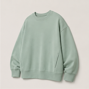 เสื้อสเวตเชิ้ตคอกลมต่ำทรงโอเวอร์ไซส์พิเศษสำหรับผู้ชาย รุ่น Seafoam ผ้าฝ้ายผสมโมดอลเนื้อนุ่ม MCRW-0030 - Product Image 3