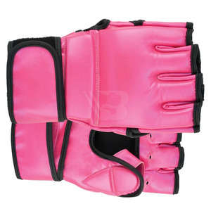 Gants de MMA professionnels personnalisés à demi-doigts en cuir, lacés, antidérapants, protection UV, pour entraînement et sparring, design personnalisable - Product Image 5