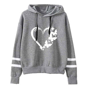 Sweat-shirt à capuche pour femme, dernière tendance, haute qualité, manches longues, couleur unie, respirant, avec logo personnalisé - Product Image 5