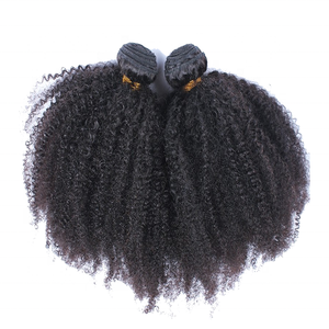 Extensions de cheveux crépus de trame noire bouclée de 8 à 36 pouces, cheveux bruts de donneur unique de haute qualité, double tirage vietnamien 99J-30 pouces - Product Image 2