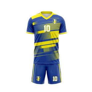 Custom Design Sublimation Printed Soccer Uniform Set 100% Polyester Breathable Fabric Included Top Socks Bags Front Quick-Dry - Product Image 2