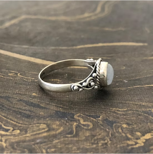 Dainty Moonstone <b>Ring</b> 2.4 Grams Gemstone Everyday Wear Handcrafted Jewelry Perfect Gift Idea For Wedding - Product Image 3
