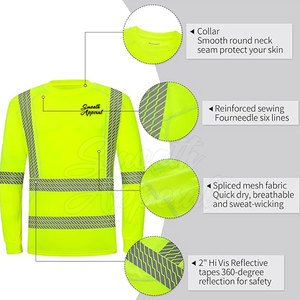 Camisetas de Seguridad de Alta Visibilidad, Impermeables y Profesionales, Ajuste Cómodo, Costuras Resistentes para Operaciones Industriales y Lugares de Trabajo - Product Image 5