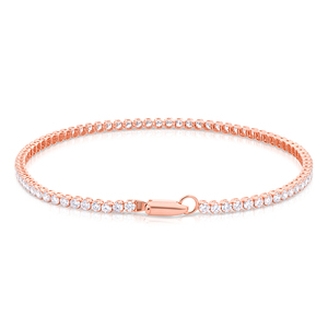 Pulsera de tenis de oro de 14K con diamantes cultivados en laboratorio de 1.9 CT, corte brillante, chapada en rodio, de lujo, certificada por IGI, regalo de compromiso para mujer - Product Image 6