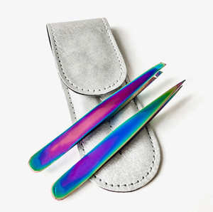 Nouvelles Pinces à Épiler Professionnelles pour Sourcils, Colorées, pour Épilation Fine, Outils de Maquillage Réutilisables en Acier Inoxydable, Pointues et Inclinées - Product Image 3