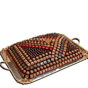 Metal Silverware Chocolate <b>Tray</b> Marbvelous Design Customized Shape Metal <b>Mirror</b> Polished Food Serverware <b>Tray</b> - Product Image 1