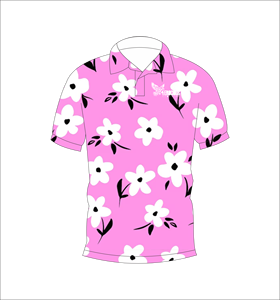 เสื้อโปโลพิมพ์ลายดอกไม้แบบกำหนดเอง แขนสั้น สวมใส่สบาย เหมาะสำหรับกอล์ฟ เทนนิส ชุดทีมฤดูร้อน - Product Image 5