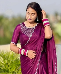 Sari de Georgette con adornos estilo Bollywood KV - Product Image 5