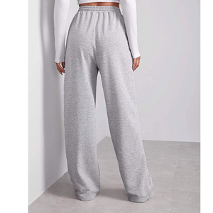 Casual Fashion Women's Cotton Polyester Oversize <b>Trousers</b> Elastic Waist <b>Drawstring</b> Wide Leg Loose Fit Casual Streetwear <b>Trousers</b> - Product Image 4