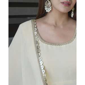 Conjunto de Vestido de Fiesta para Mujer con Pantalón y Hermoso Dupatta - Product Image 3