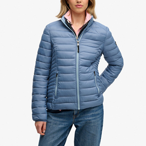 Chaqueta acolchada para mujer con cuello alto y cremallera, manga larga, cálida y gruesa, colección de invierno. - Product Image 3