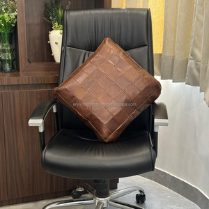 เบาะหนังแท้วินเทจหนังแท้สั่งทำเบาะรองนั่งเก้าอี้ทรงสี่เหลี่ยม - Product Image 4