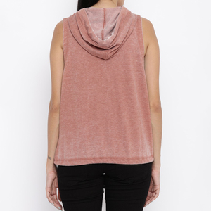 Débardeur à capuche long en jersey pour femme, séchage rapide, sans manches, pour le sport, l'entraînement en extérieur, la course à pied, les activités sportives, la gym - Product Image 5