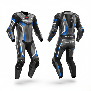 Combinaison en cuir pour moto Elite Series 2026 |   Zones à haute abrasion à double couche |   Équipement de piste professionnel sur mesure - Product Image 1