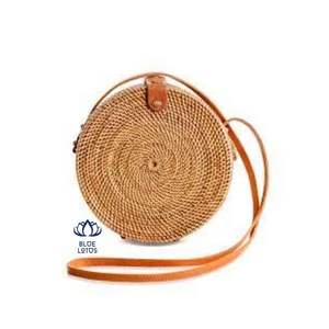 Sac à main en rotin classique de vente chaude léger et spacieux idéal pour les journées de plage et de pique-nique d'été Mme Cherish - Product Image 3