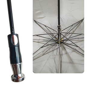 Parapluie de voyage compact et léger Sharkk Buddy 98 2 plis noir avec poignée en acier allié - Product Image 4