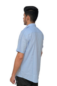 Camisa de Vestir para Hombre, Otoño, Cuello Mao, Manga Larga, Casual, Elegante, para Trabajo, Colores Sólidos, Mezcla de Algodón, Transpirable, Corte Ajustado - Product Image 4