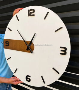 Custom Epoxy Resin Wall Clock <b>Wooden</b> Frame Colorful Design Wall Clocks for Bedroom Kitchen Office From Falak World Export - Product Image 1