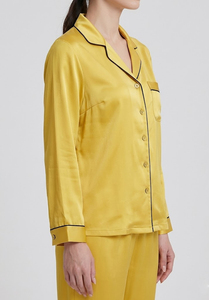 Women Satin <b>Pajama</b> Set Long Sleeve Button Sleepwear <b>Suit</b> 100% Satin Silk Nightwear Summer Front Logo Loungewear - Product Image 5