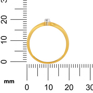 Bague de luxe en or 14 carats avec diamant de 0,25 ct, coupe ronde, géométrique moderne, bijoux fins pour femmes, cadeau de mariage - Product Image 5