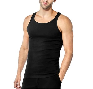 Men's <b>Clothing</b> Men's Tank Tops Custom logo Plain Stretch Fit Cotton Men's tank Tops Printed Gym Fitness Tank Top - Product Image 2