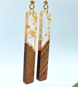 Boho Natural Wood Epoxy Resin Drop Earring For Party Event <b>Wedding</b> Ethnic Women Fashion Dangle Trendy Party Jewelry <b>Accessories</b> - Product Image 2