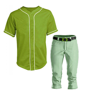 Uniforme de baseball personnalisé, respirant, grande taille, léger, design personnalisable, col en V, 100% polyester, vêtements de sport - Product Image 1