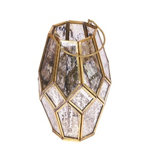 Lanterne à bougie en verre rectangulaire au design élégant, cadre en métal, forme de colonne, décoration de mariage et de maison - Product Image 5