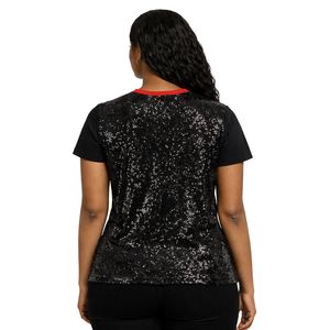 Maglietta Nera con Paillettes Delta Sigma Theta per Donne, Vestibilità Comoda, Tessuto Premium, Abbigliamento Casual per Confraternite Greche - Product Image 2