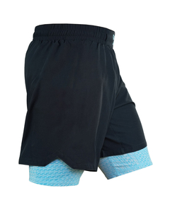 Wholesale Custom Men's 2-in-1 Running Gym Shorts Double-Layer Compression Inner Liner Stretch Breathable Lightweight Quick-Dry - Product Image 3
