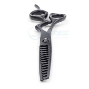 Tijeras Texturizadoras Clásicas Ergo Negras Mate de Fábrica Directa, Hechas de Acero Inoxidable de Alta Calidad para Barberos Profesionales - Product Image 4