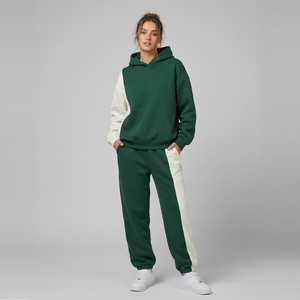 Women Winter Tracksuit Street Wear Drop Shoulder Hoodie <b>Jogger</b> Sweatpants Set Ladies Pullover Track Suit - Product Image 1